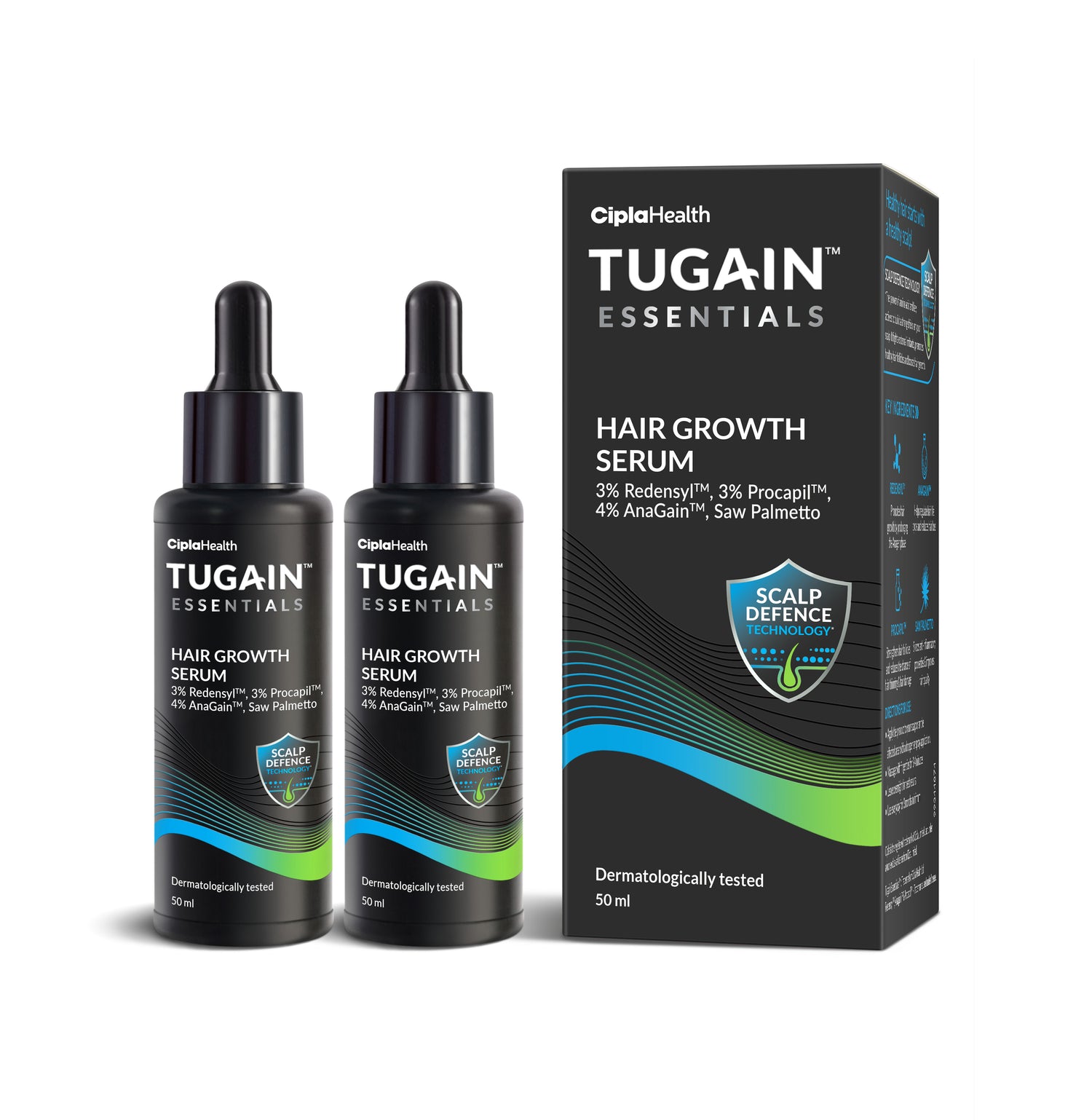 Pack of 2 Hair Growth Serum - Tugain Essentials