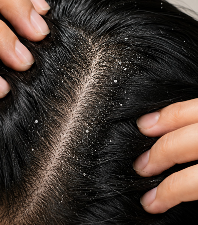 Eliminates dandruff at the fungal root