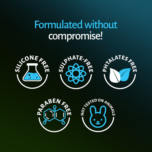 Sulphate-free, silicone-free, paraben-free and cruelty-free hair growth regime