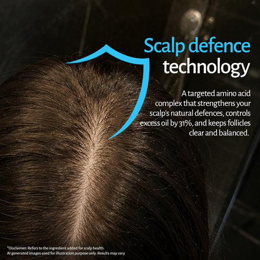 Hair growth kit with Scalp Defence Technology that controls excess scalp oil by 31%
