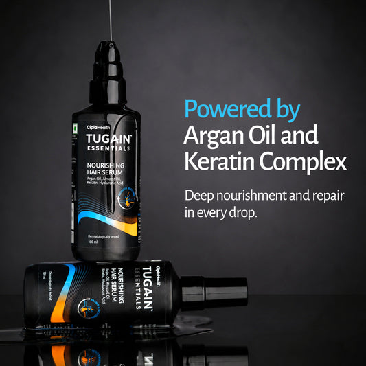 Frizzy hair serum powered by Argan Oil and Keratin Complex