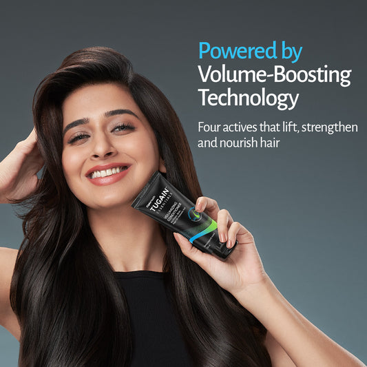 Volumizing hair conditioner with four actives that lift, strengthen and nourish hair