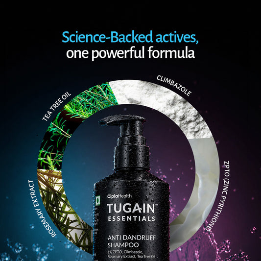 Dandruff shampoo with zinc pyrithione (ZPTO), Climbazole, Tea Tree Oil and Rosemary Extract