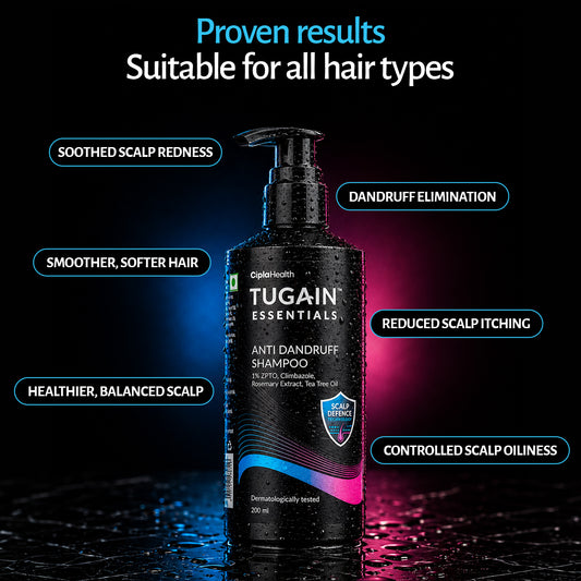 Anti dandruff shampoo for itchy scalp: dandruff elimination, less itching and controlled oiliness