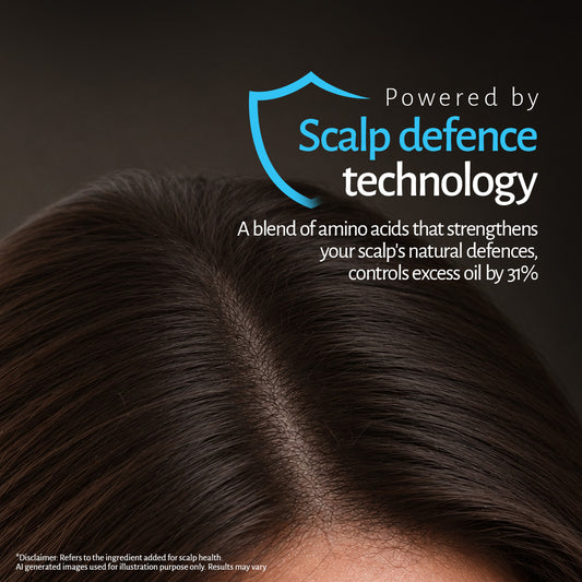 Hair growth serum with Scalp Defence Technology to control excess scalp oil