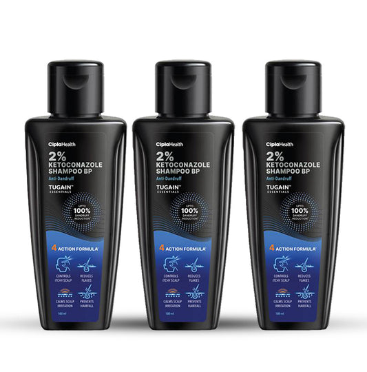 Pack of 3 - 2% Ketoconazole Shampoo